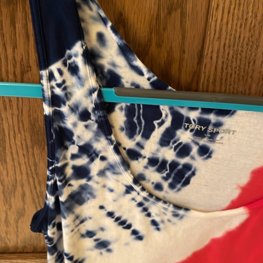 TORY SPORT TORY BURCH Red White Blue Tank Top Size L - Picture 2 of 9